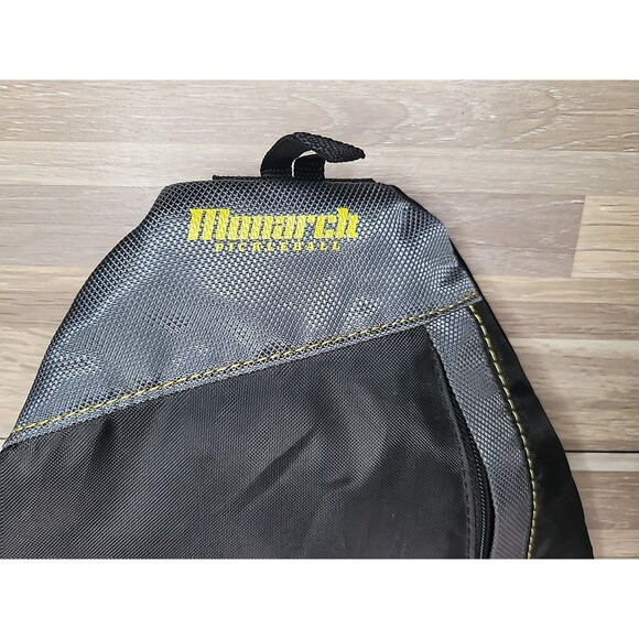 Monarch Pickleball Sling Bag - Black,‎ Gray & Yellow Multiple Pockets Adjustable - Picture 5 of 13